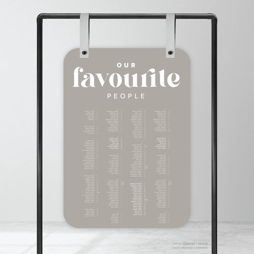 Roses: Wedding Seating Chart