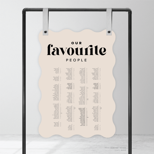 Roses: Wedding Seating Chart