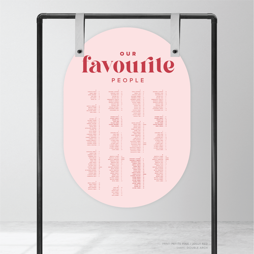 Roses: Wedding Seating Chart