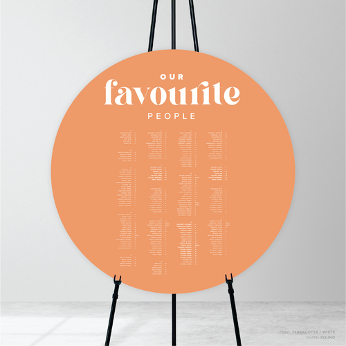 Roses: Wedding Seating Chart