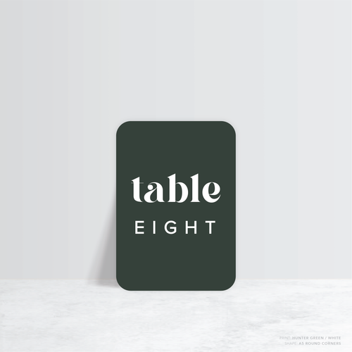 Roses: Wedding Table Number