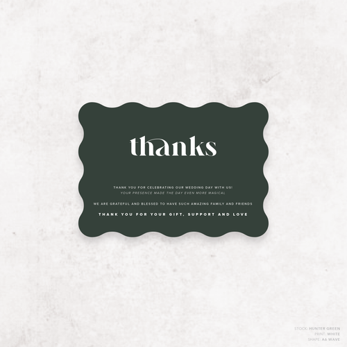 Roses: Wedding Thank You Card