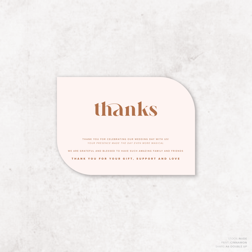 Roses: Wedding Thank You Card