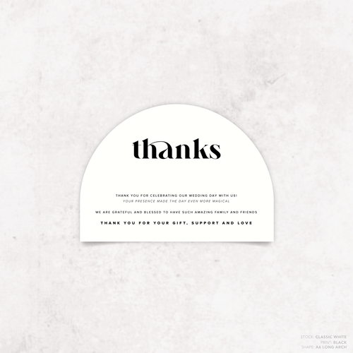 Roses: Wedding Thank You Card