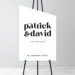 Roses: Wedding Welcome Sign