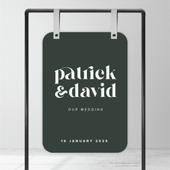 Roses: Wedding Welcome Sign