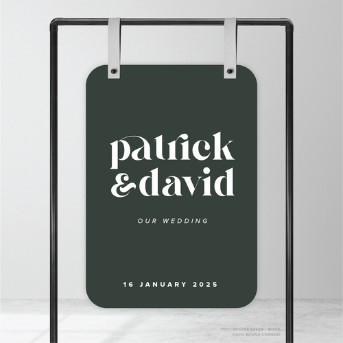 Roses: Wedding Welcome Sign