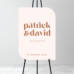 Roses: Wedding Welcome Sign