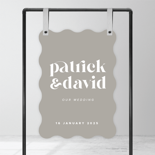 Roses: Wedding Welcome Sign