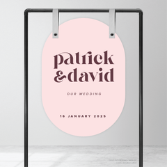 Roses: Wedding Welcome Sign