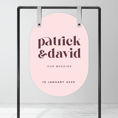 Roses: Wedding Welcome Sign