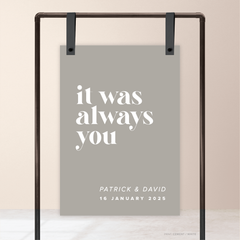 Roses: Wedding Welcome Sign