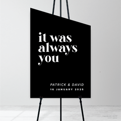 Roses: Wedding Welcome Sign