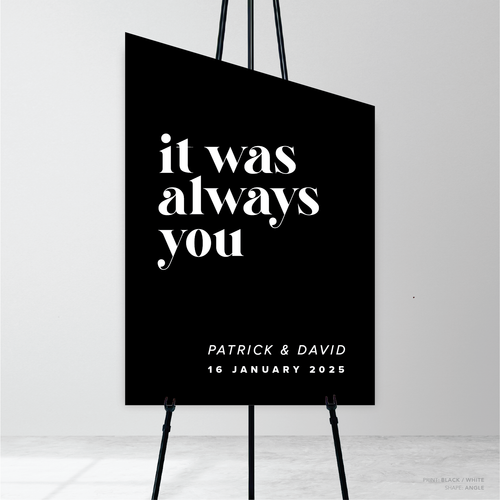 Roses: Wedding Welcome Sign