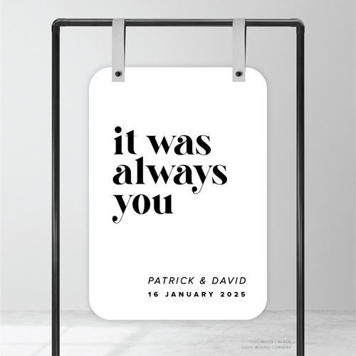 Roses: Wedding Welcome Sign