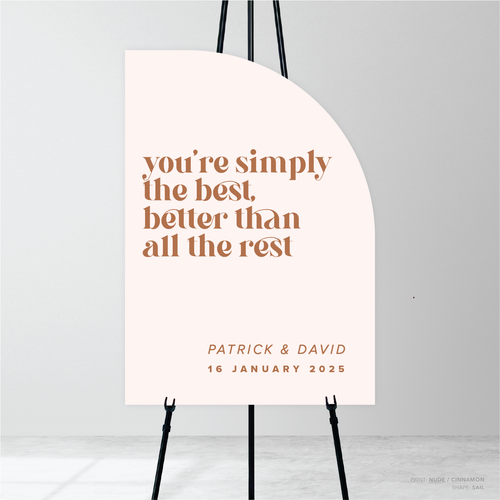 Roses: Wedding Welcome Sign