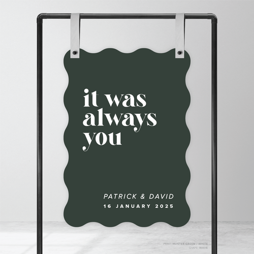 Roses: Wedding Welcome Sign