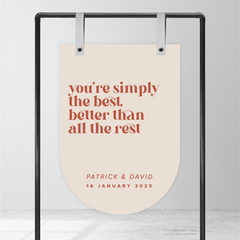 Roses: Wedding Welcome Sign