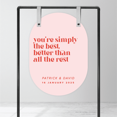 Roses: Wedding Welcome Sign