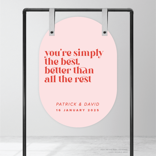 Roses: Wedding Welcome Sign