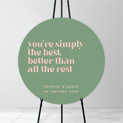 Roses: Wedding Welcome Sign