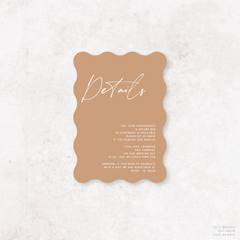 Seabrook: Wedding Info Card