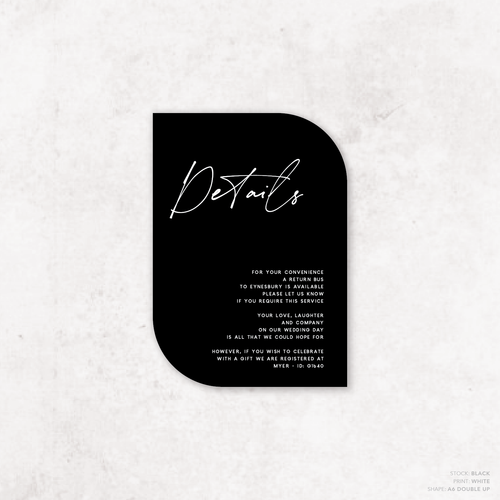 Seabrook: Wedding Info Card