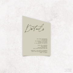 Seabrook: Wedding Info Card