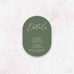 Seabrook: Wedding Info Card