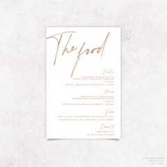 Seabrook: Wedding Menu