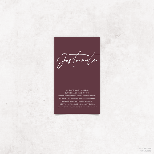 Seabrook: Wedding Note Card