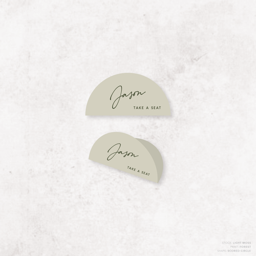 Seabrook: Wedding Place Card