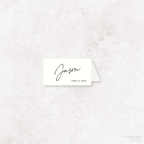 Seabrook: Wedding Place Card