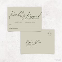 Seabrook: Wedding RSVP Card