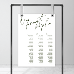 Seabrook: Wedding Seating Chart