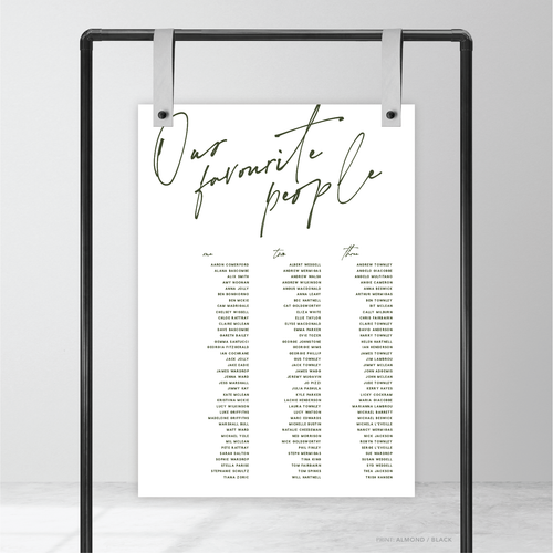 Seabrook: Wedding Seating Chart