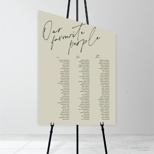 Seabrook: Wedding Seating Chart