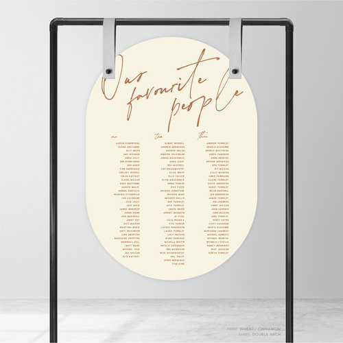 Seabrook: Wedding Seating Chart