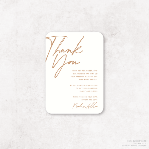 Seabrook: Wedding Thank You Card