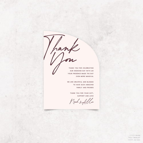 Seabrook: Wedding Thank You Card