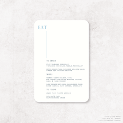 Serendipity: Wedding Menu