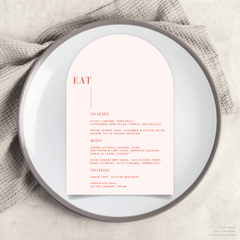 Serendipity: Wedding Menu