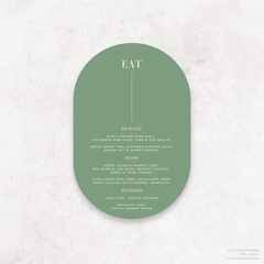 Serendipity: Wedding Menu