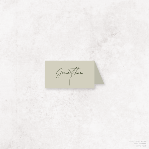 Serendipity: Wedding Place Card