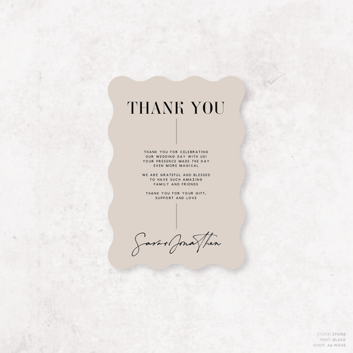 Serendipity: Wedding Thank You Card