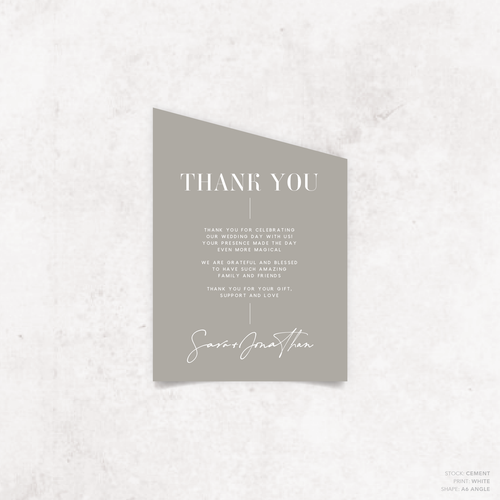 Serendipity: Wedding Thank You Card