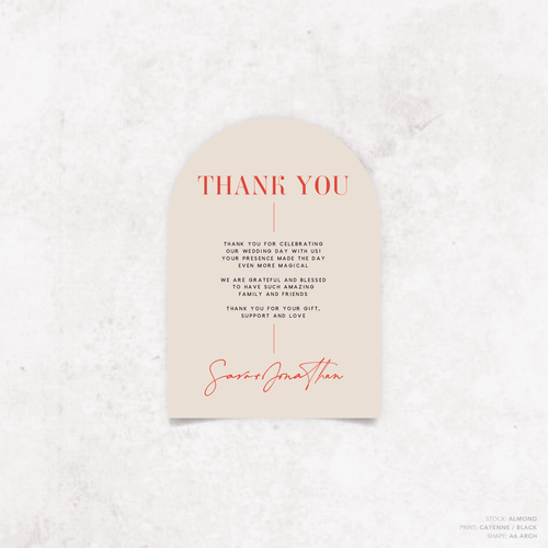 Serendipity: Wedding Thank You Card