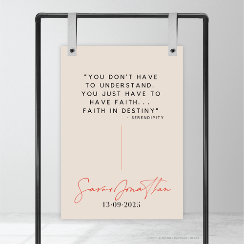 Serendipity: Wedding Welcome Sign