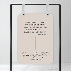 Serendipity: Wedding Welcome Sign