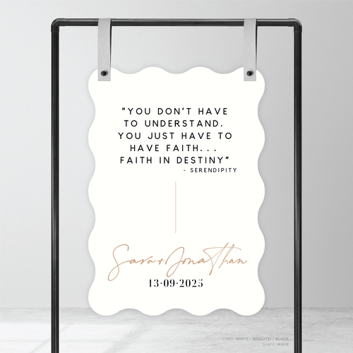 Serendipity: Wedding Welcome Sign